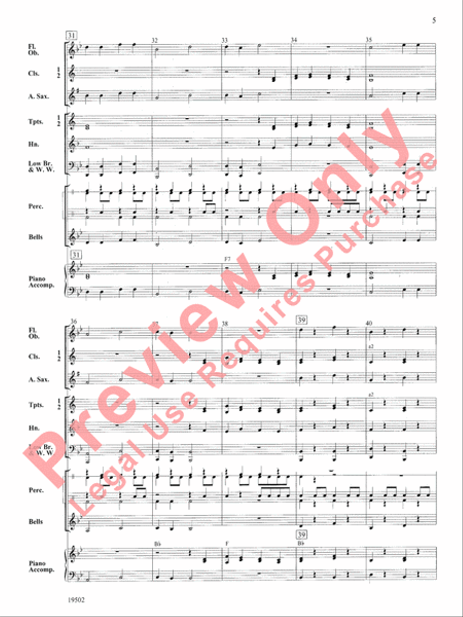Mary Ann Mary Ann Concert Band scores gallery preview page 6