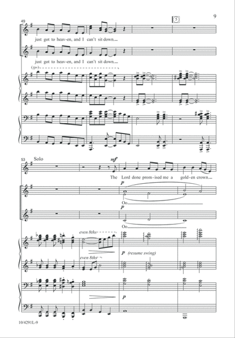 Sit Down, Servant SSA scores gallery preview page 9