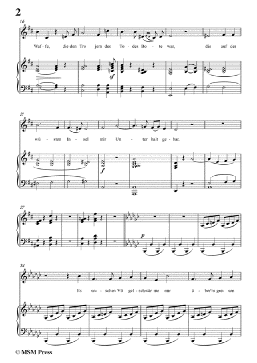 Schubert-Philoctet,in b minor,for Voice and Piano Voice Solo scores gallery preview page 4