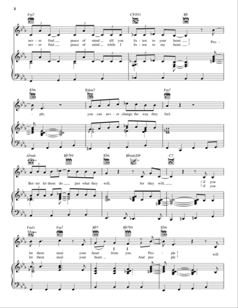 Kissing A Fool Piano, Vocal, Guitar scores gallery preview page 2