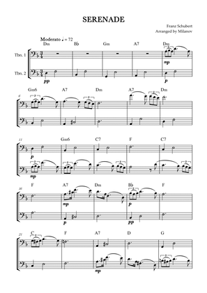 Serenade | Schubert | Trobone duet | Chords