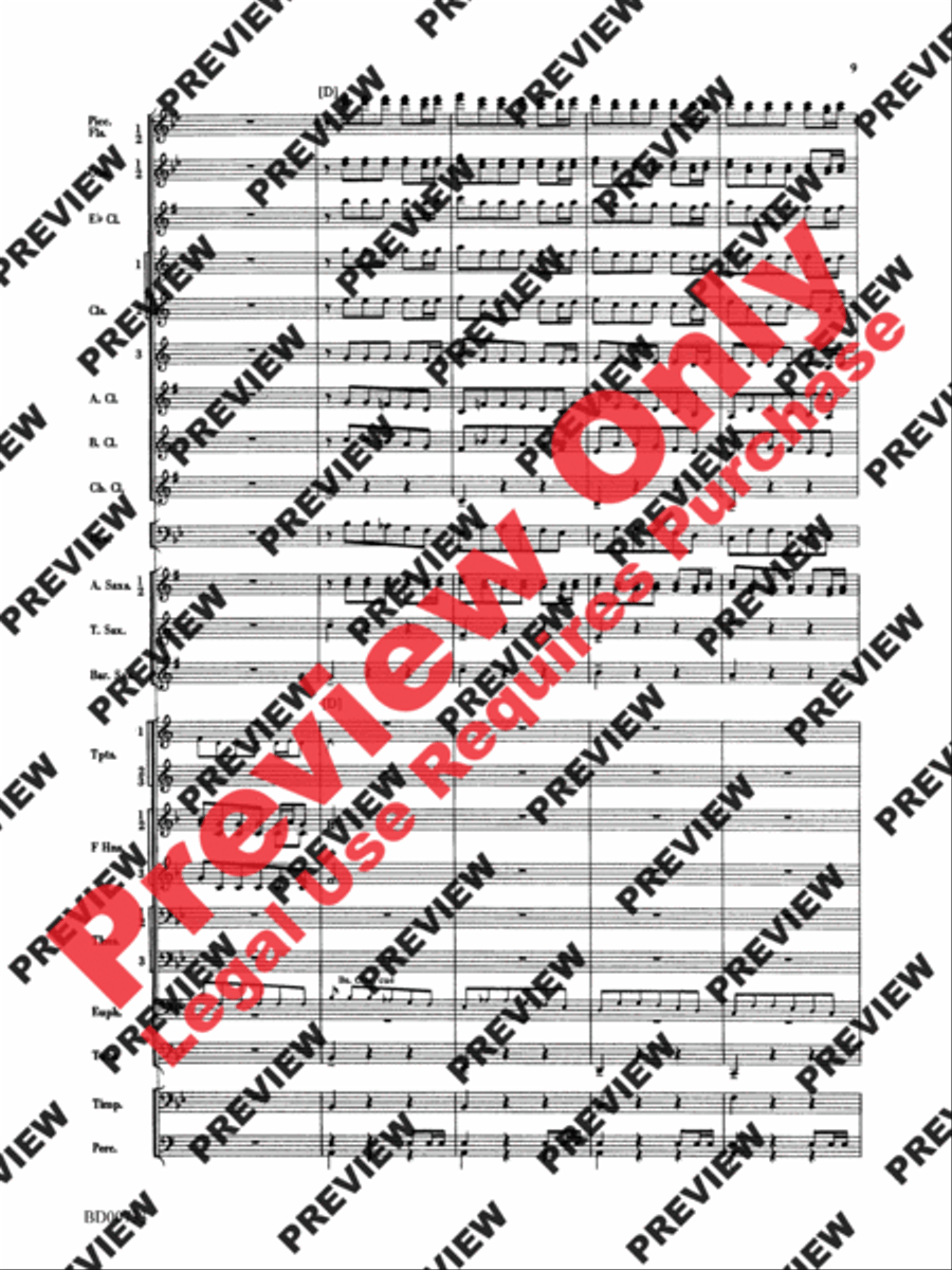 Water Music Suite Concert Band scores gallery preview page 9