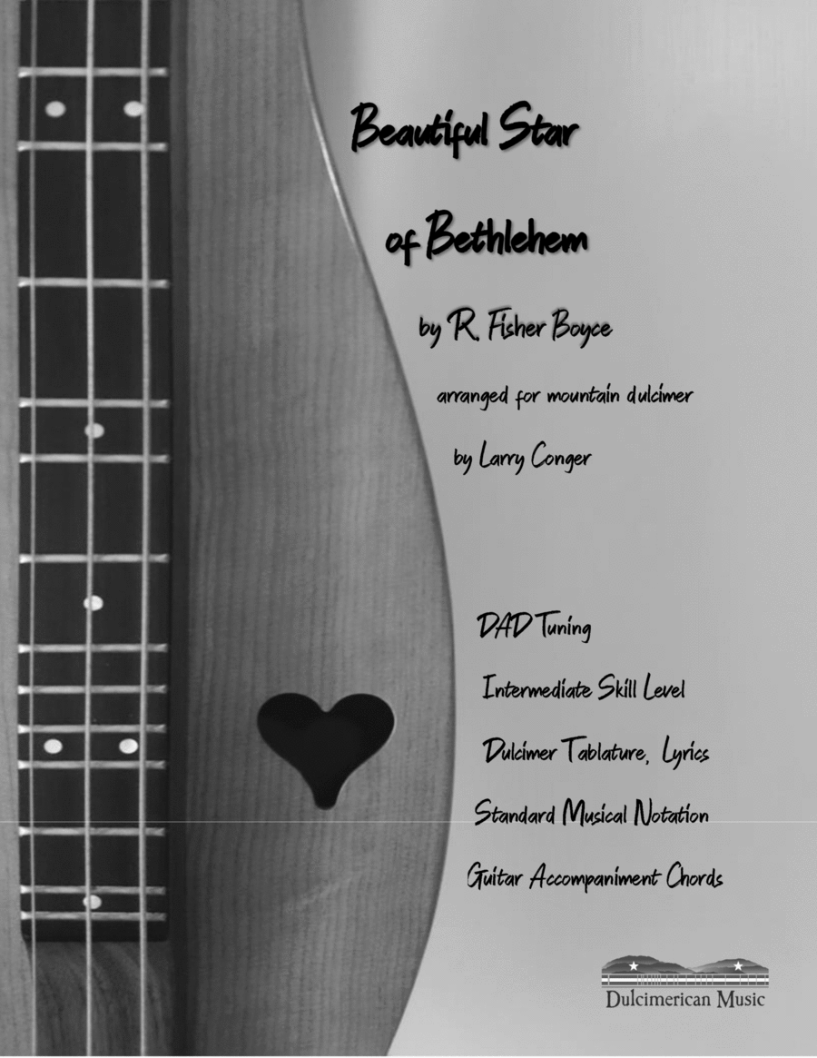 Beautiful Star Of Bethlehem Dulcimer scores gallery preview page 1