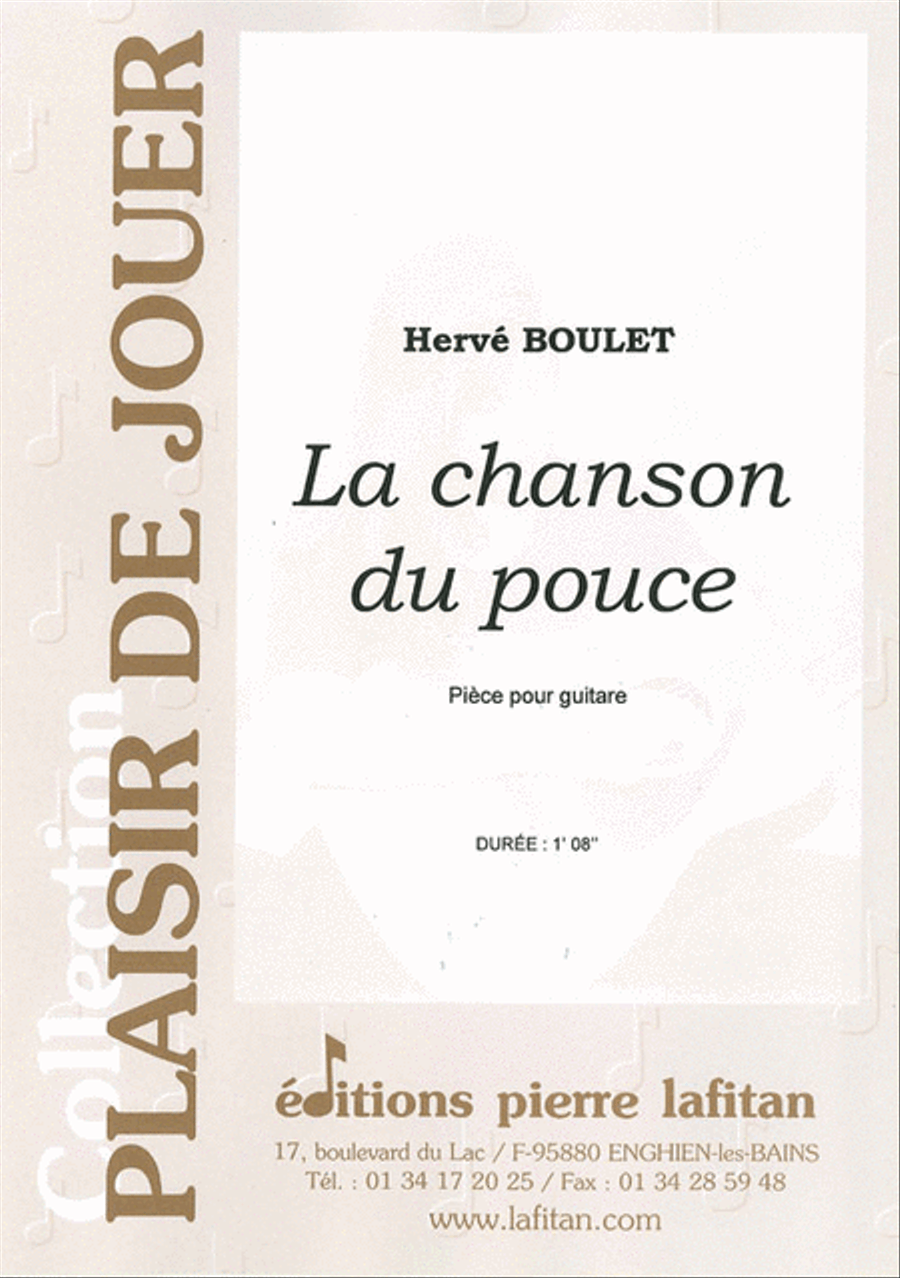La Chanson du Pouce La Chanson du Pouce Guitar scores gallery preview page 1