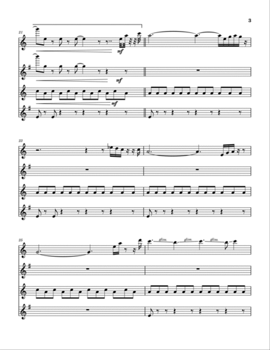 Shine On You Crazy Diamond (Parts 6-9) Saxophone Quartet scores gallery preview page 4