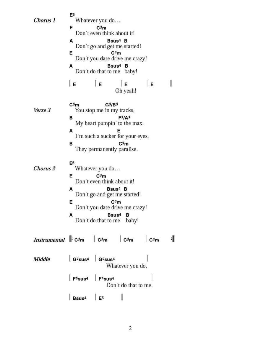 Whatever You Do, Don't! Acoustic Guitar scores gallery preview page 2