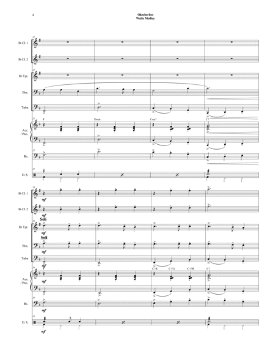 Oktoberfest Waltz Medley - German 
