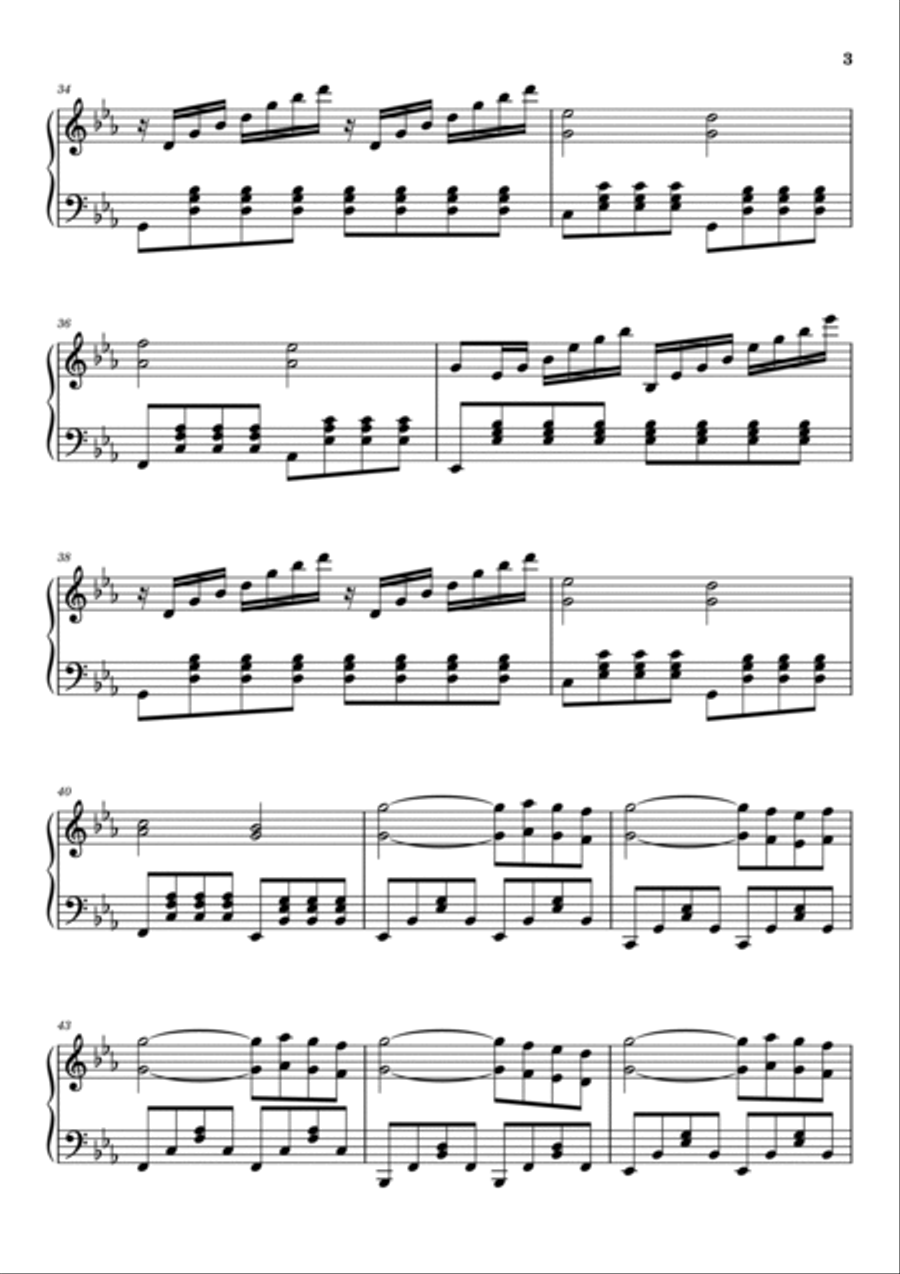 Space Song Piano Solo scores gallery preview page 3