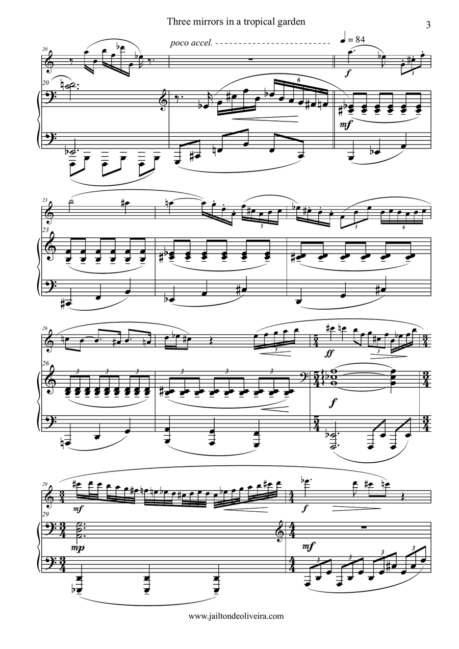 Three Mirrors in a Tropical Garden Chamber Music scores gallery preview page 4