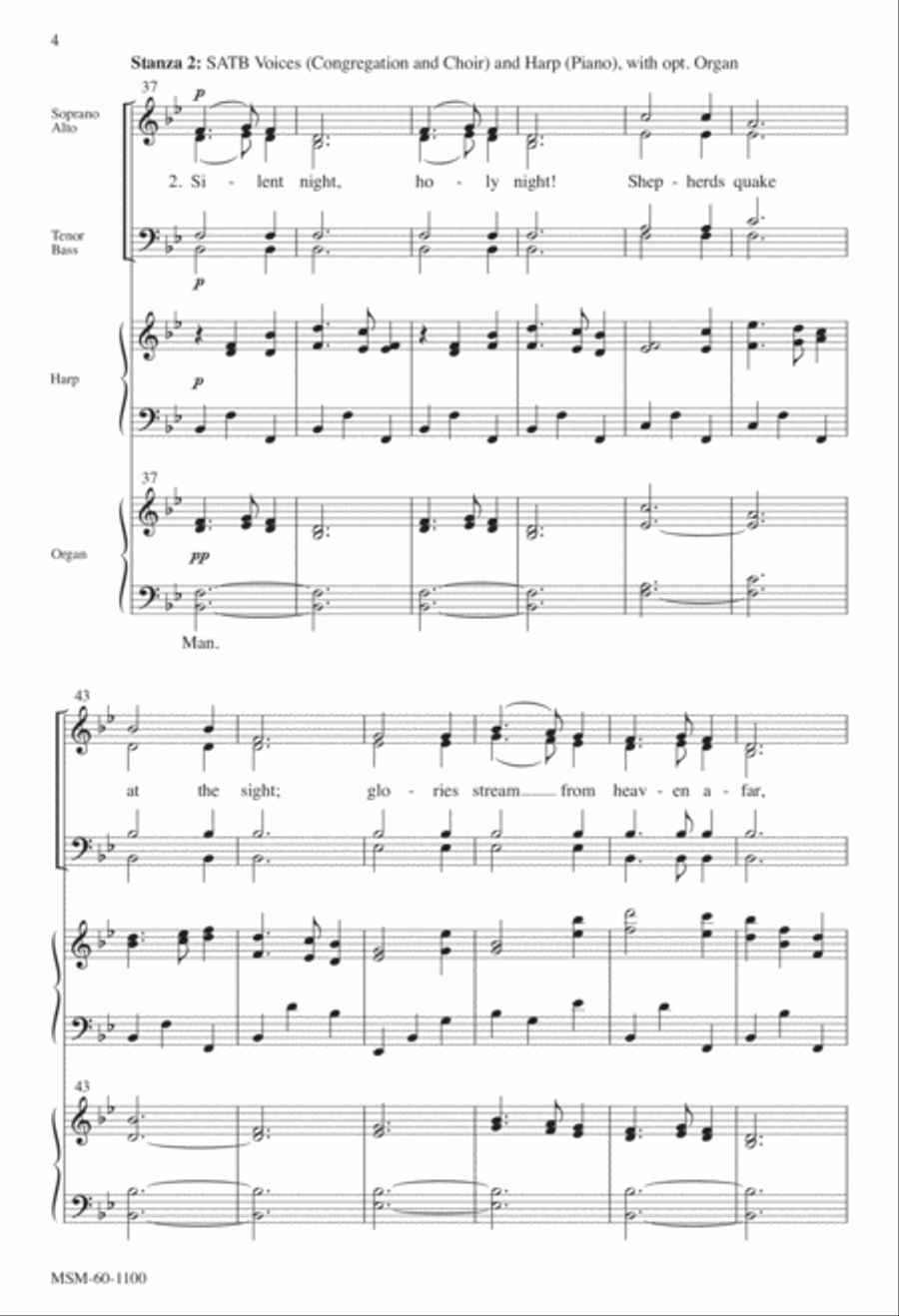 Silent Night 4-Part scores gallery preview page 3