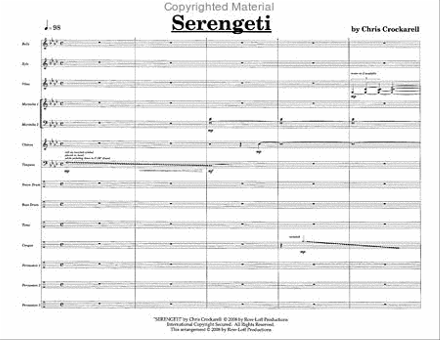 Serengeti Percussion Ensemble scores gallery preview page 2