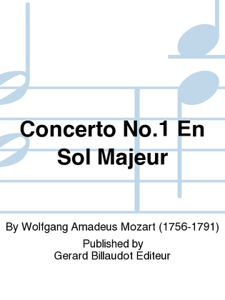 Book cover for Concerto No. 1 En Sol Majeur