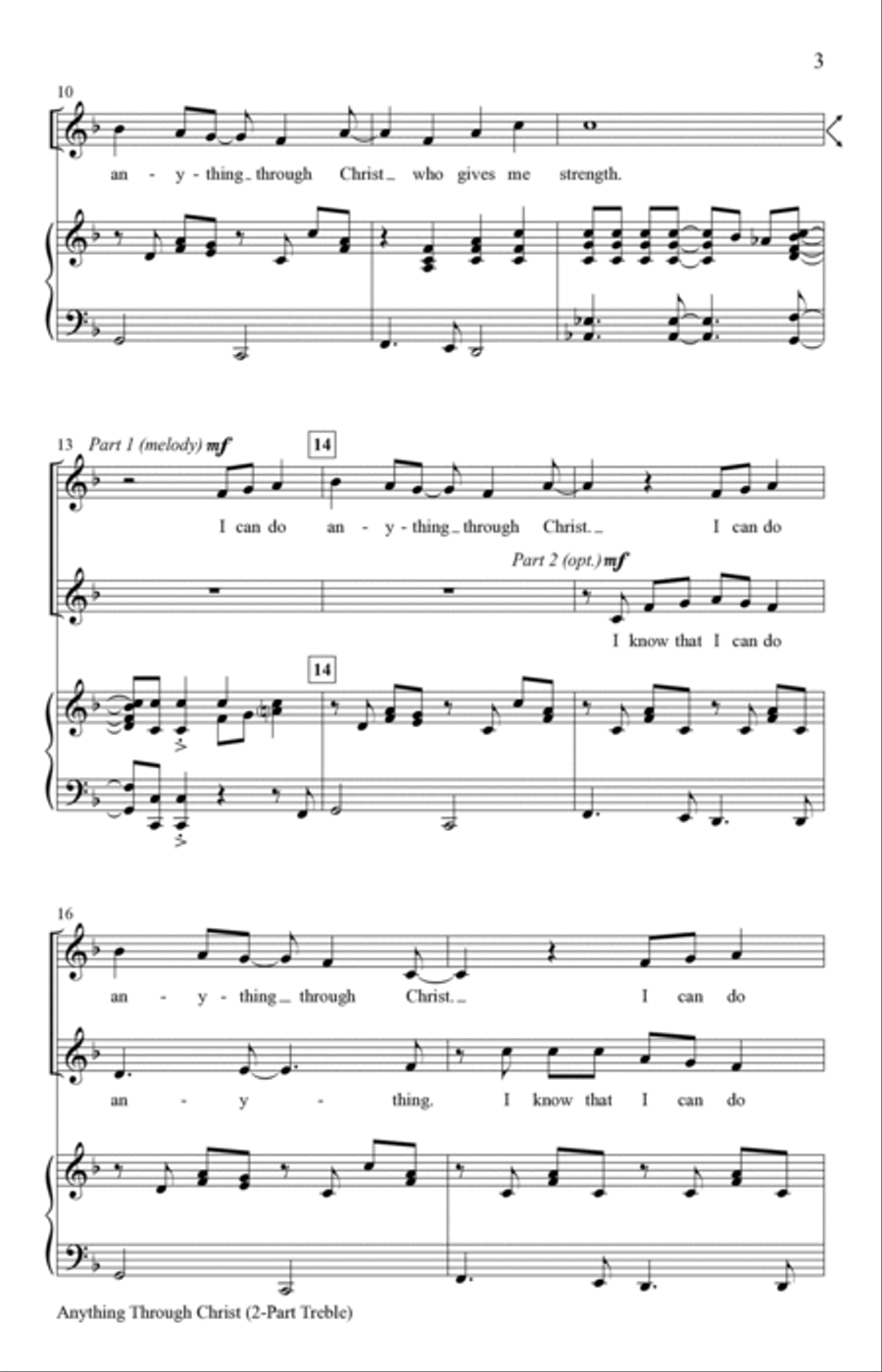 Anything Through Christ Unison Choir scores gallery preview page 3