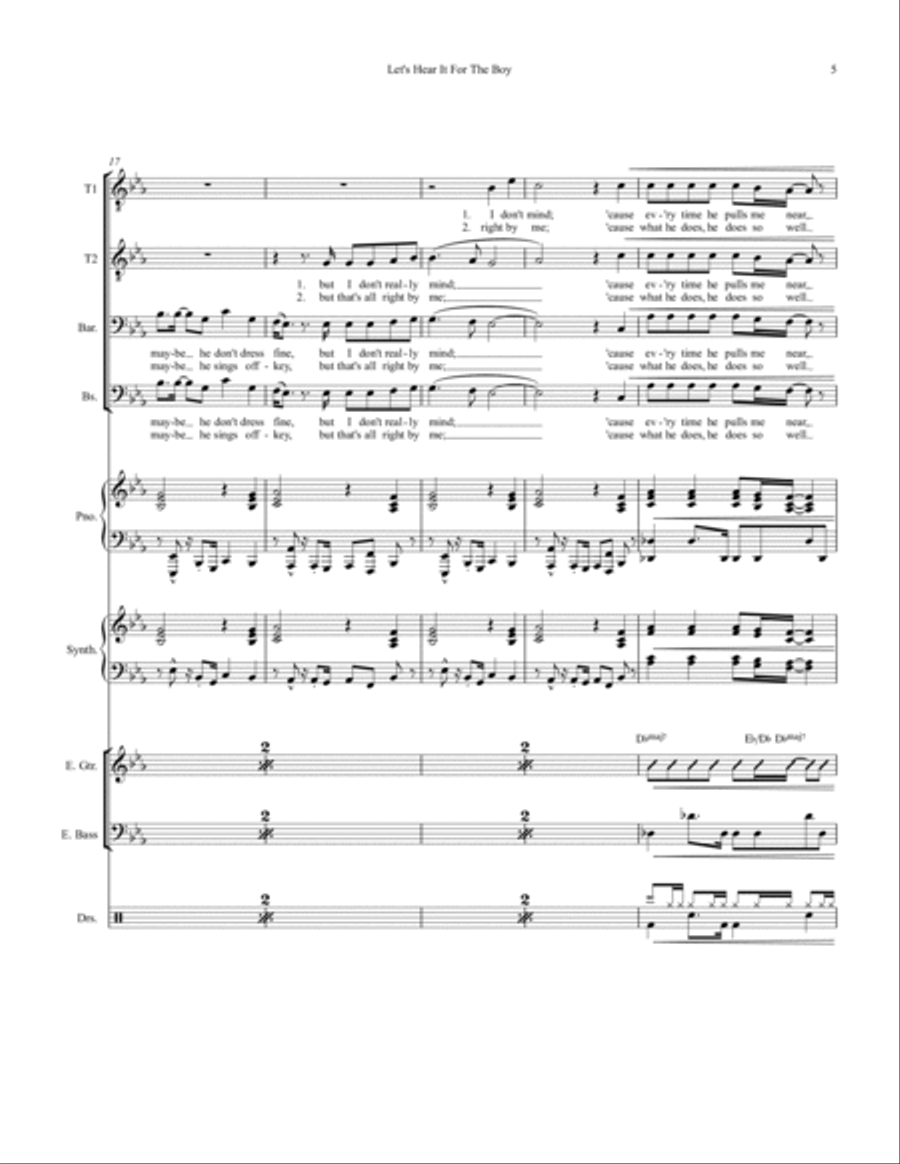 Let's Hear It For The Boy Small Ensemble scores gallery preview page 5