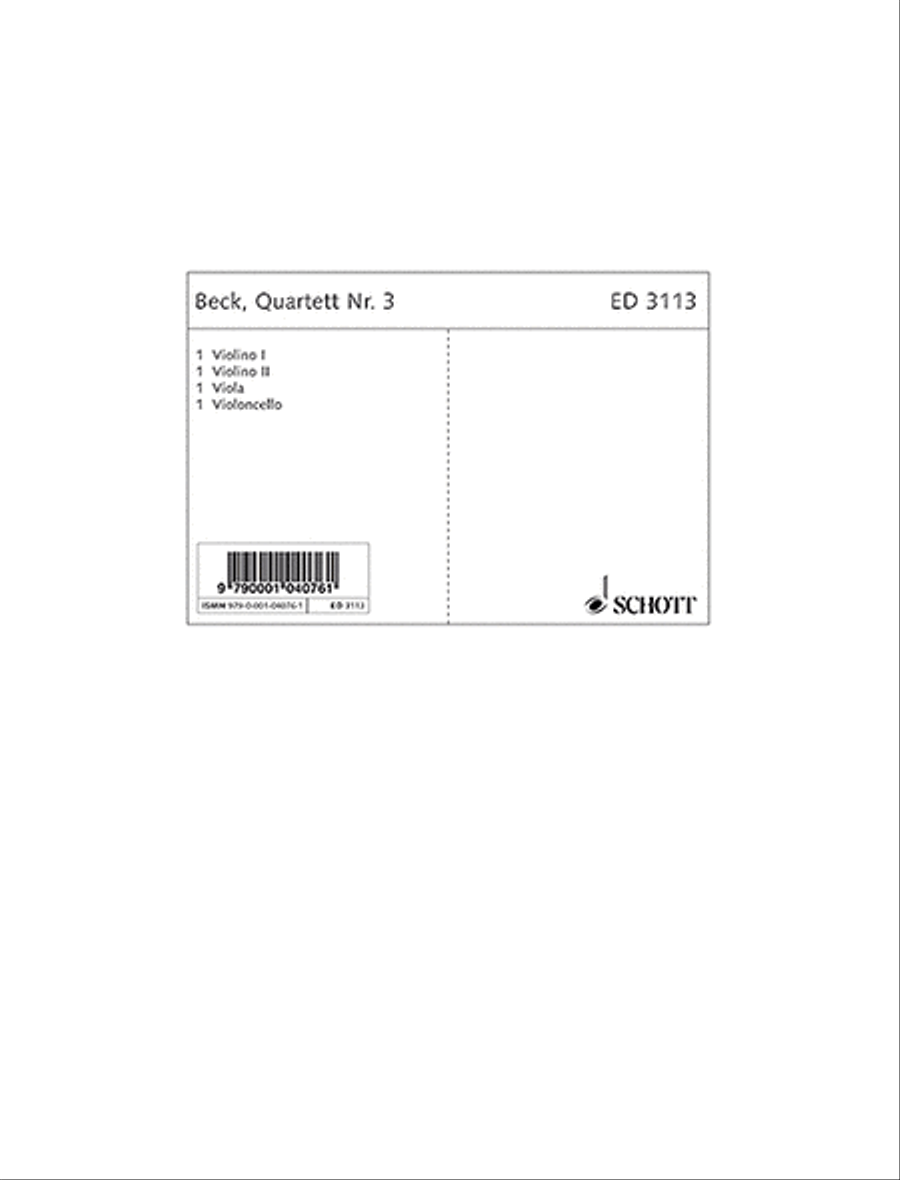 String quartet No. 3 String Quartet scores gallery preview page 1