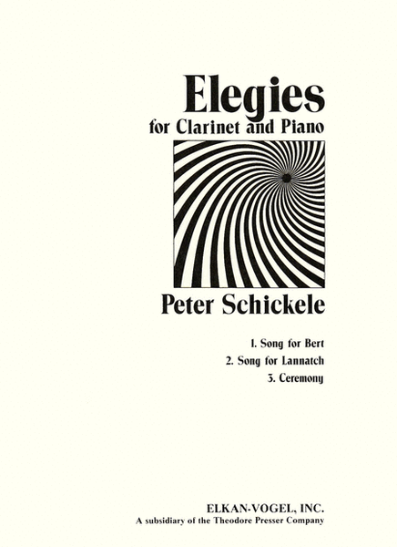 Elegies by Peter Schickele Chamber Music - Sheet Music