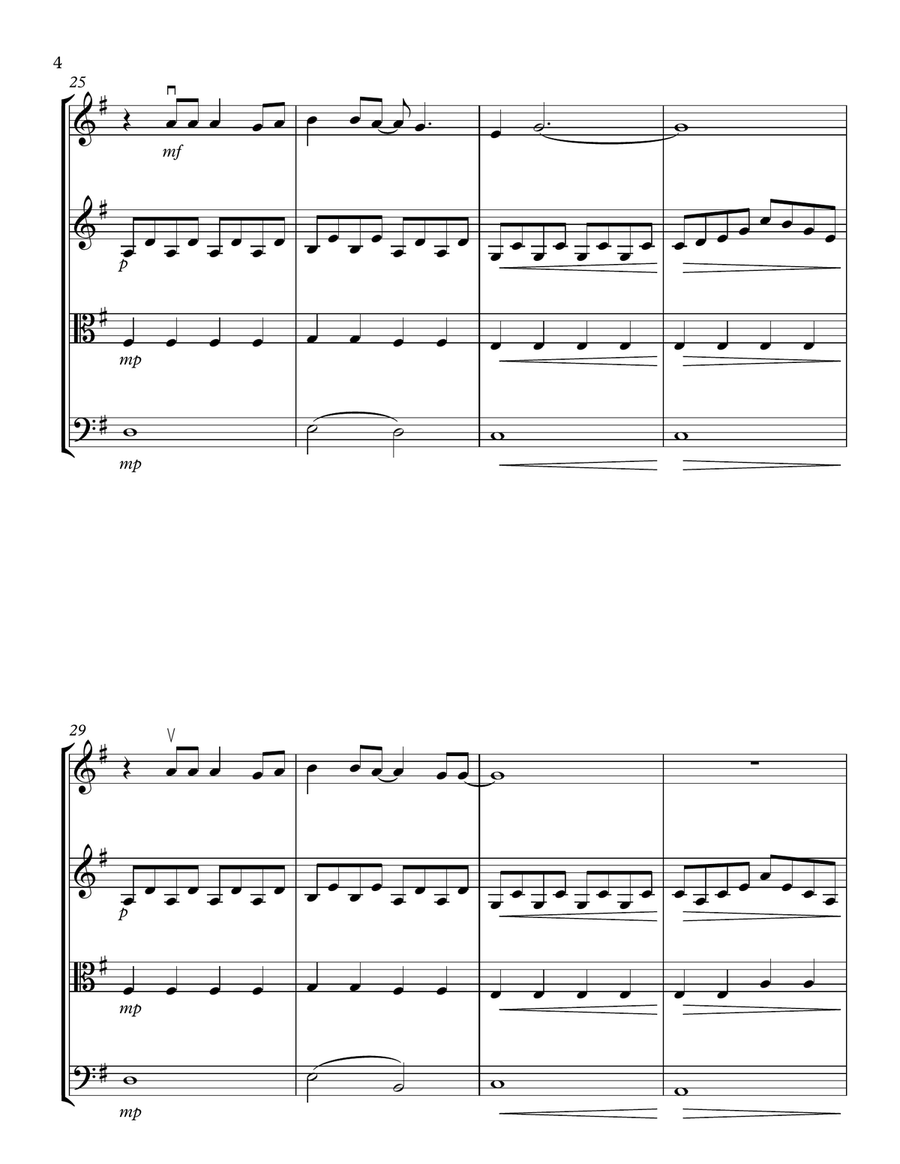A Million Dreams String Quartet scores gallery preview page 4