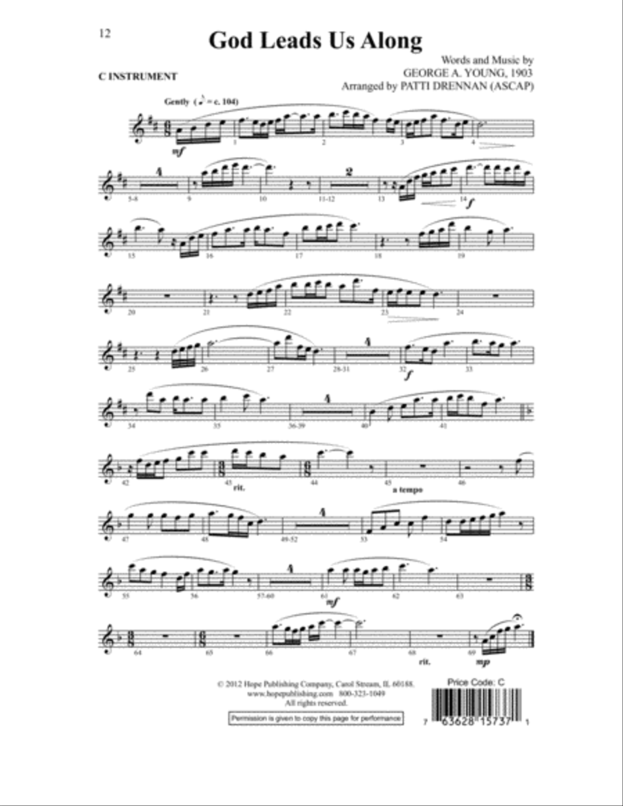 God Leads Us Along God Leads Us Along 4-Part scores gallery preview page 12