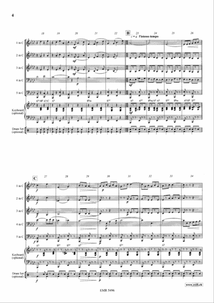 Sousa Medley Sousa Medley Brass Band scores gallery preview page 4