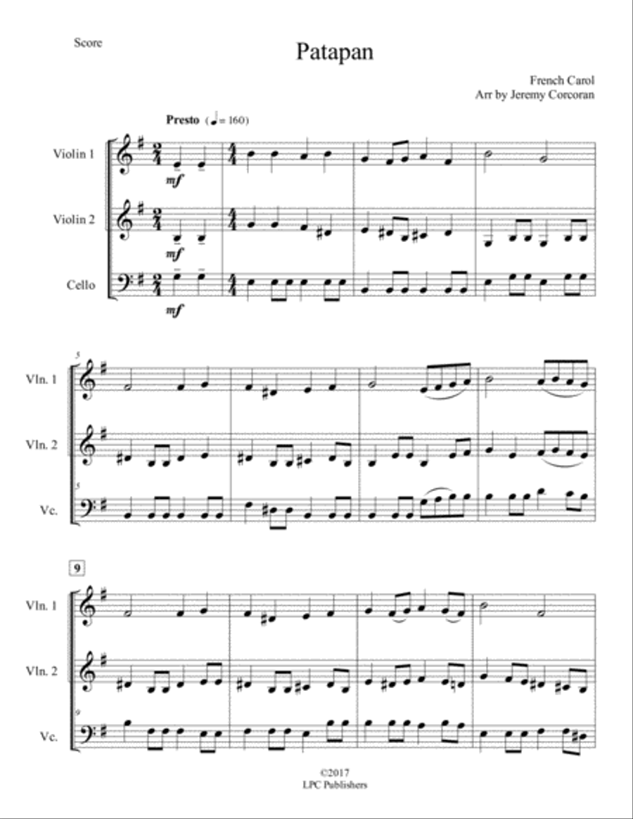 Patapan for String Trio String Trio scores gallery preview page 2