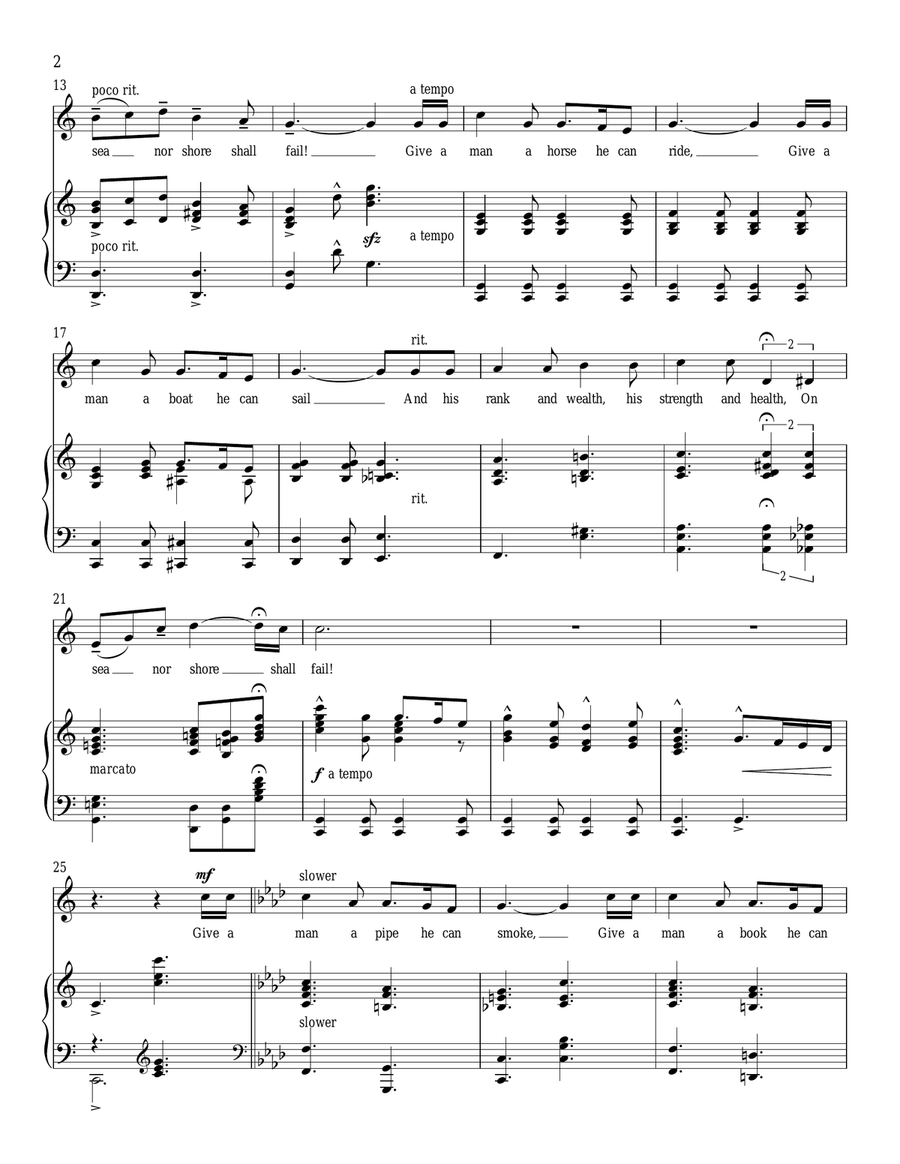 Give A Man A Horse He Can Ride (O'Hara) Tenor Voice scores gallery preview page 2
