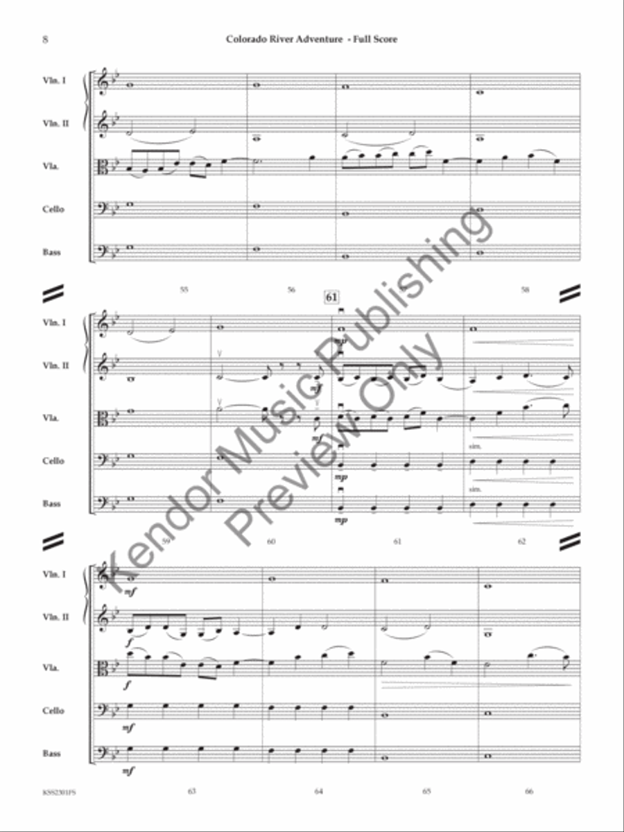 Colorado River Adventure Colorado River Adventure String Orchestra scores gallery preview page 9