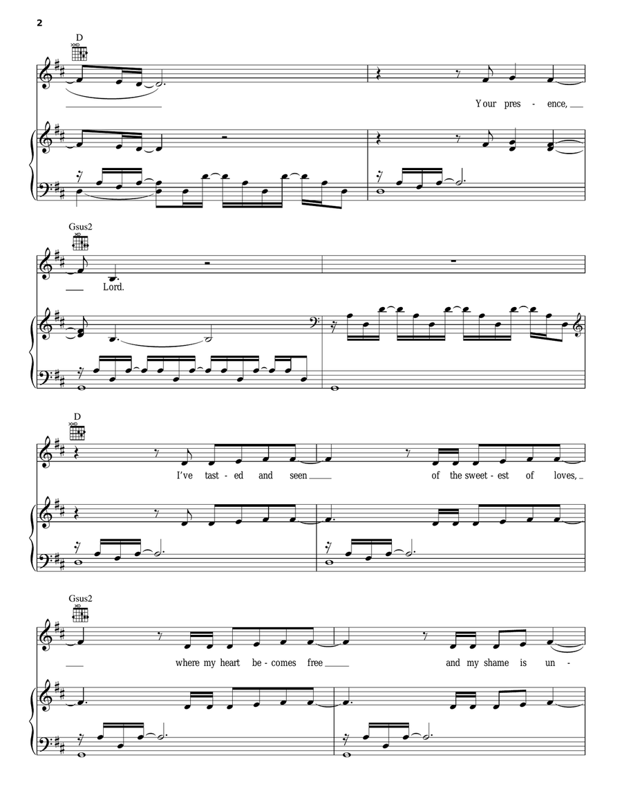 Holy Spirit Piano, Vocal, Guitar scores gallery preview page 2