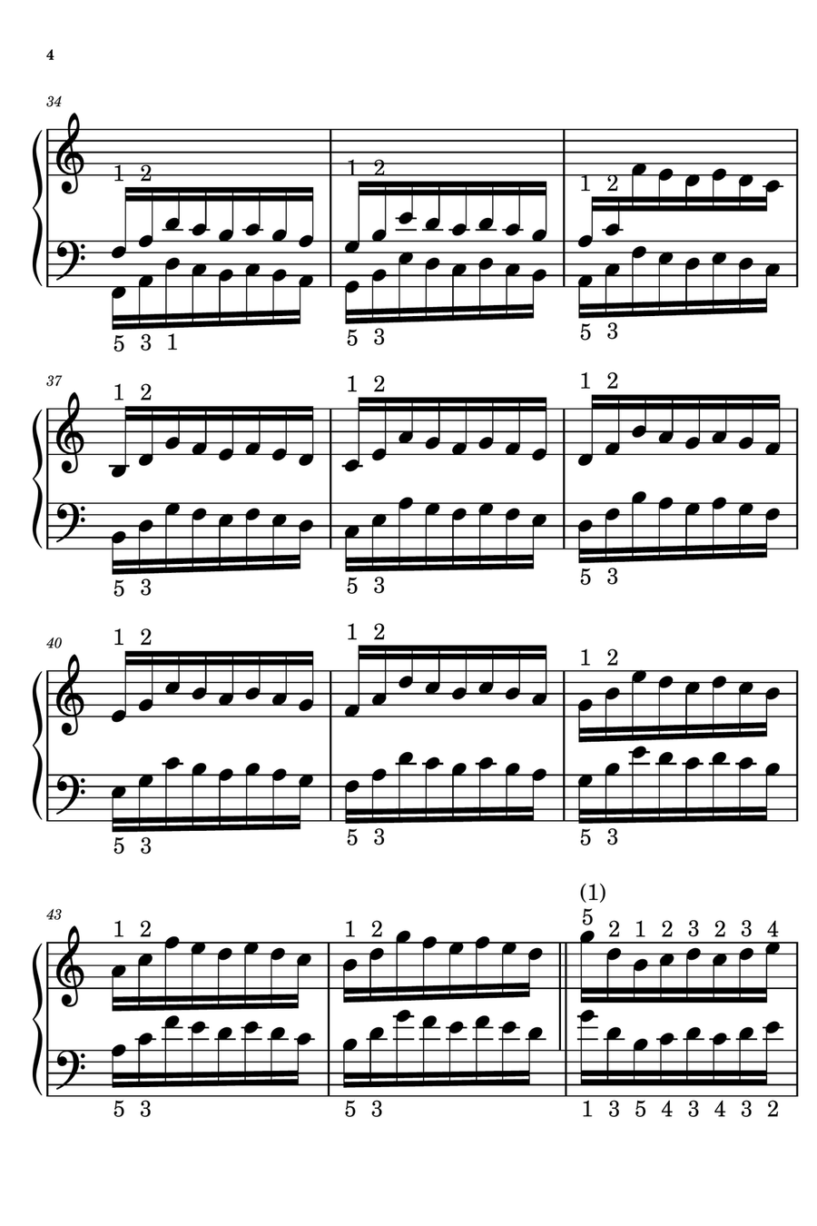 Hanon Piano Exercises 1-20 LARGE PRINT Piano Method scores gallery preview page 4