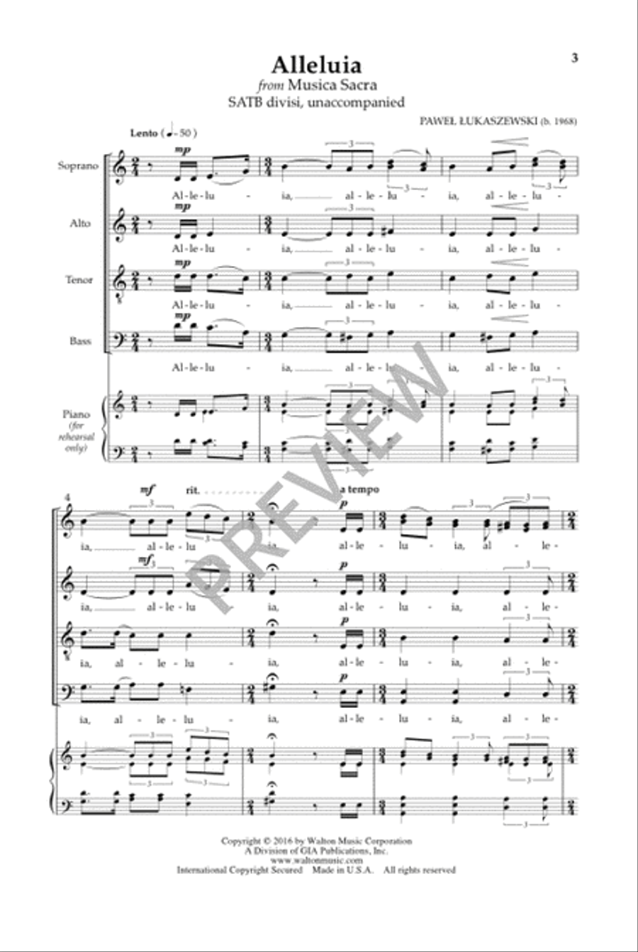 Alleluia - SATB divisi Divisi scores gallery preview page 4