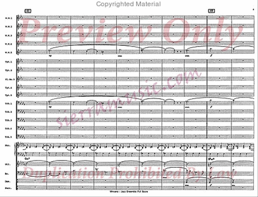 Minuano (six eight) Big Band scores gallery preview page 6