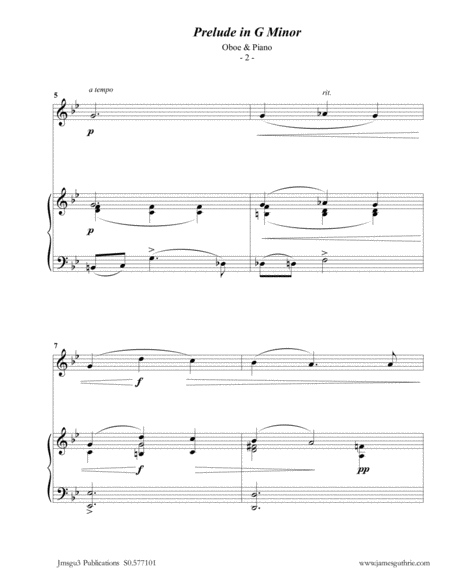 Scriabin: Prelude in G Minor for Oboe & Piano image number null
