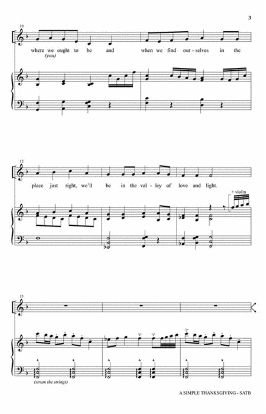 A Simple Thanksgiving 4-Part scores gallery preview page 3