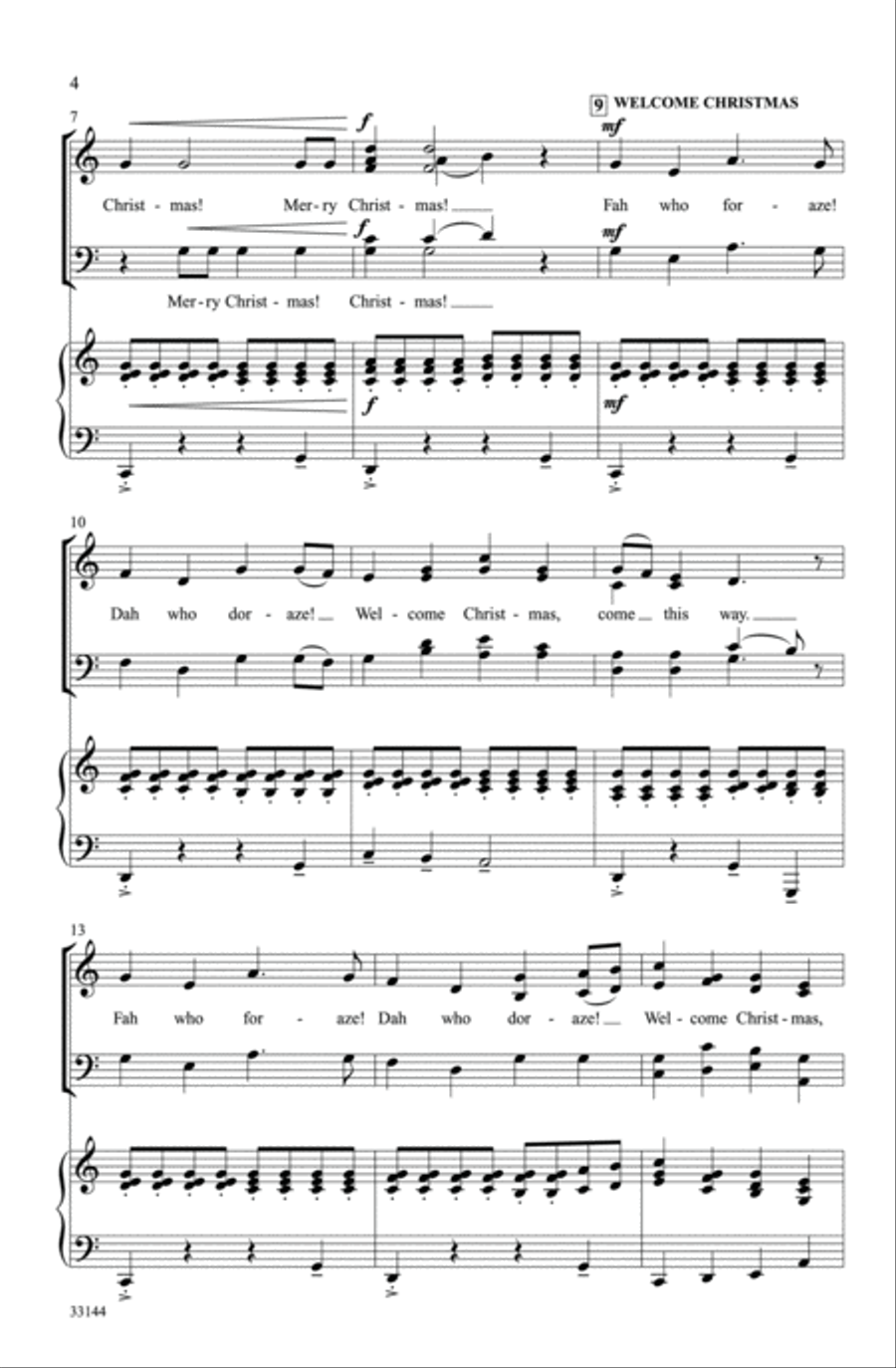 Grinch! A Christmas Choral Medley 4-Part scores gallery preview page 3