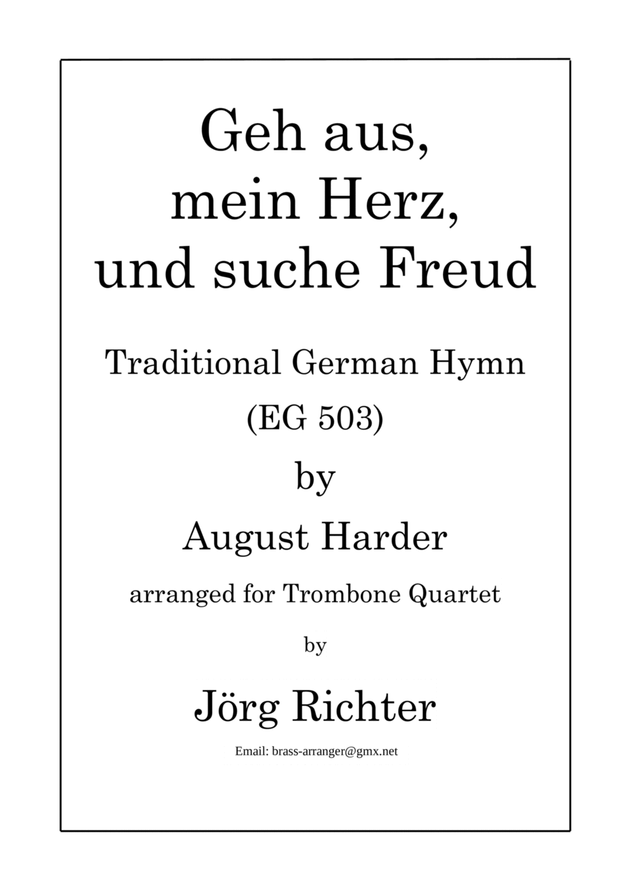 Go Forth, My Heart, and Seek Delight for Trombone Quartet Brass Quartet scores gallery preview page 1