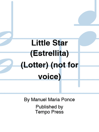 Book cover for Little Star (Estrellita) (Lotter) (not for voice)