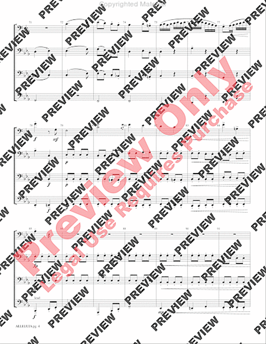 Alleluia (from Exultate Jubilate) Brass Ensemble scores gallery preview page 6