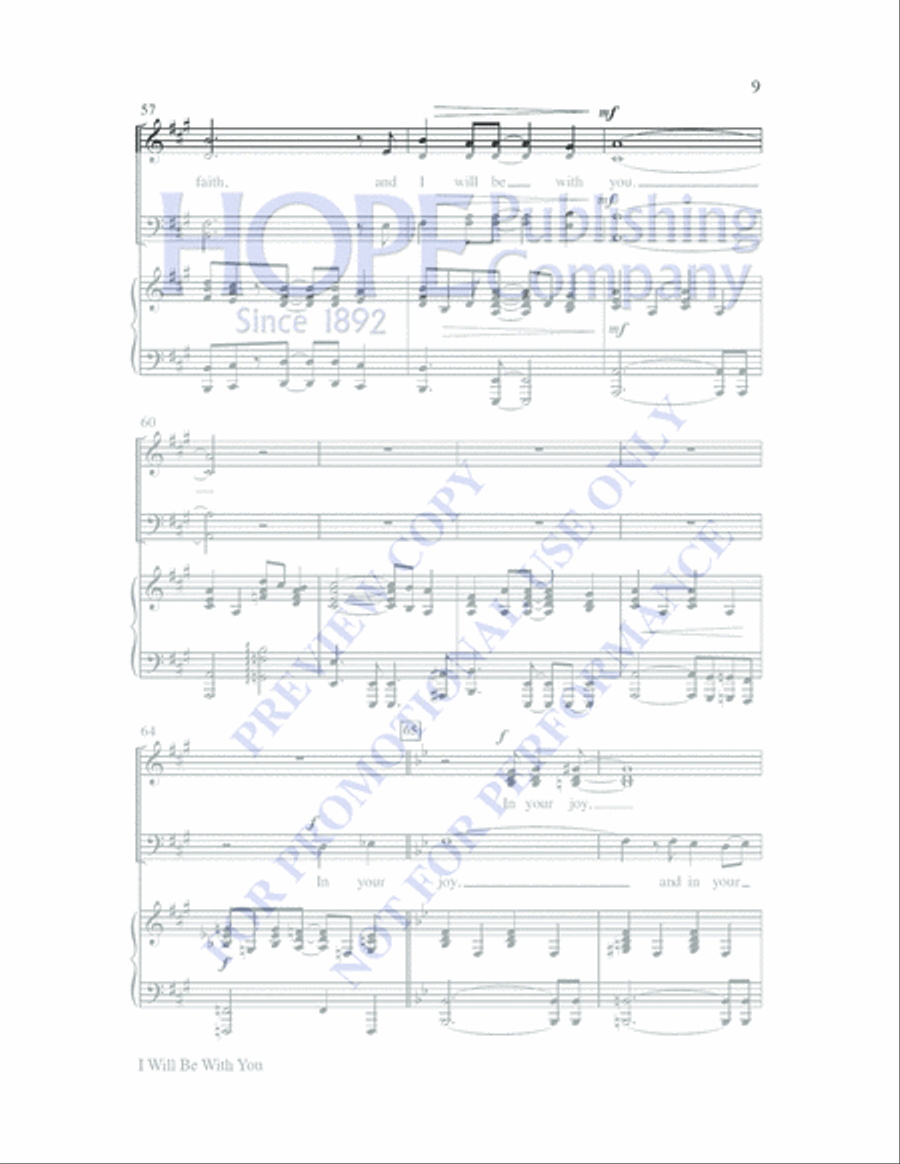 I Will Be With You 4-Part scores gallery preview page 8