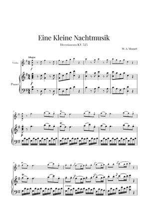 Book cover for Eine Kleine Nachtmusik for Violin and Piano