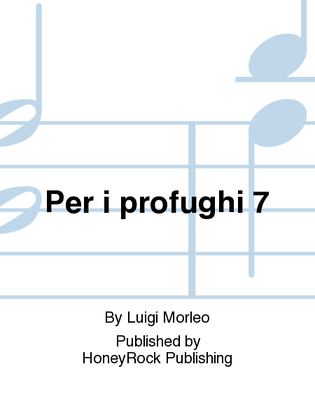 Book cover for Per i profughi 7