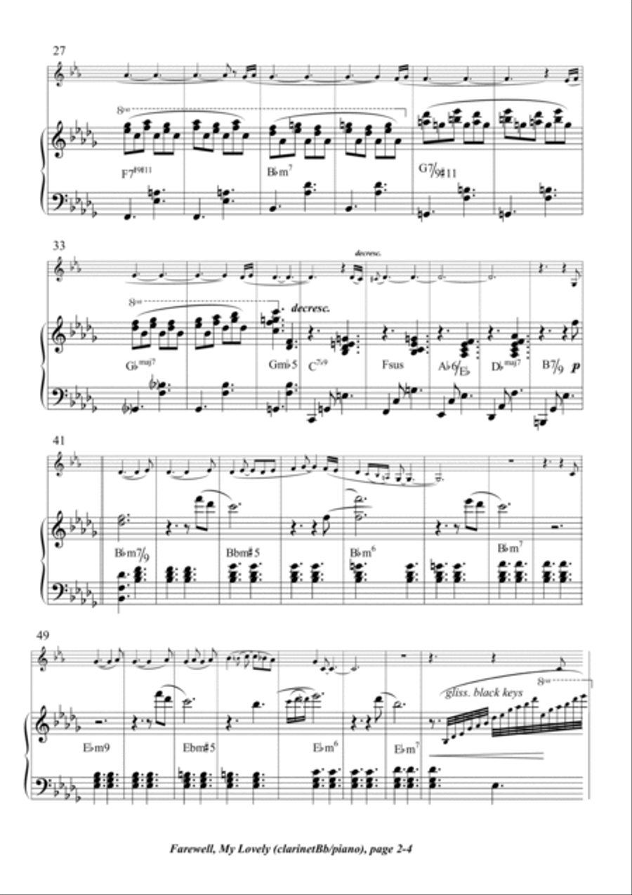 Marlowe's Theme B-Flat Clarinet scores gallery preview page 2