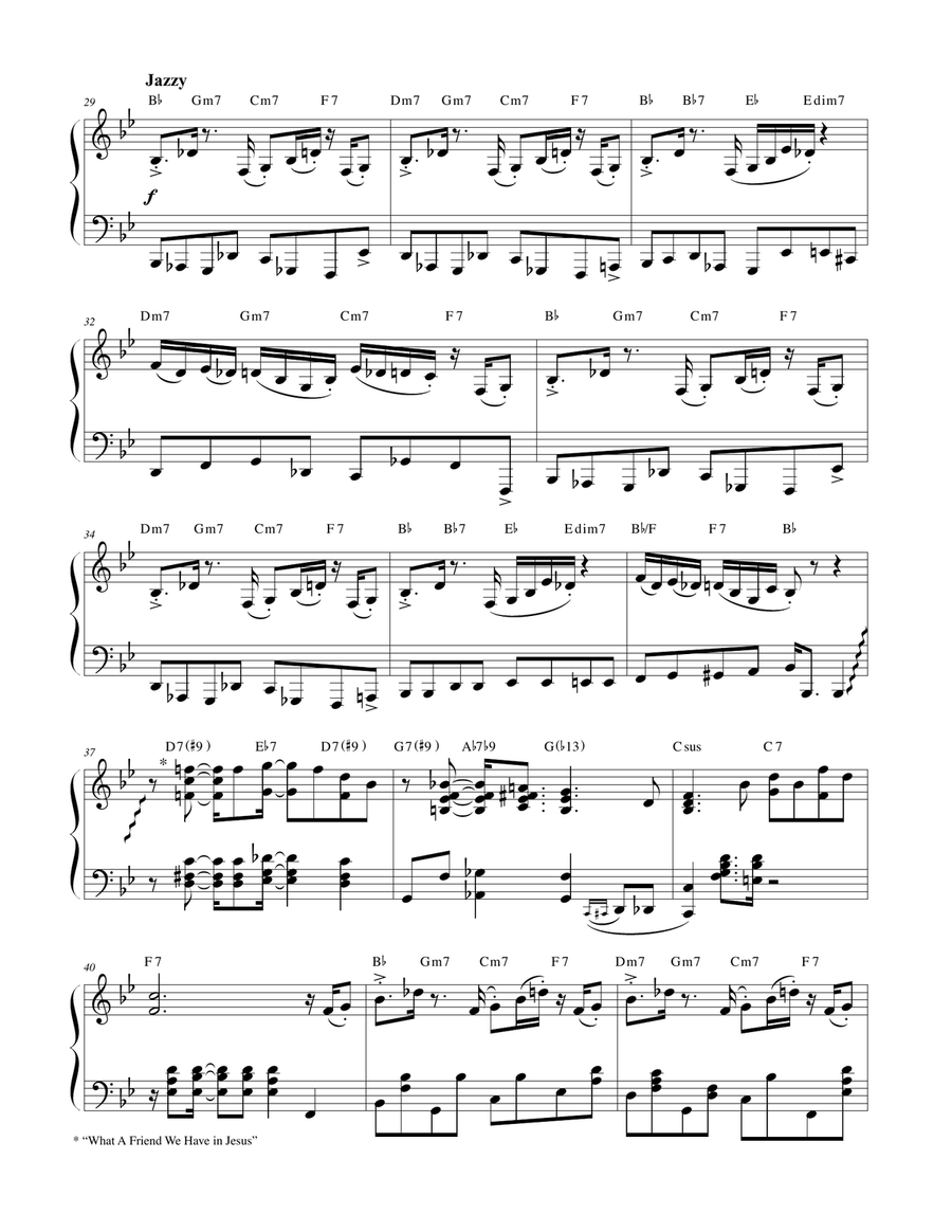 Oh, When the Saints Go Marching In - Solo Piano Piano Solo scores gallery preview page 5