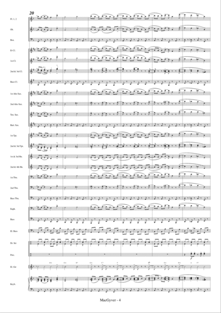 Macgyver - Theme Concert Band scores gallery preview page 6