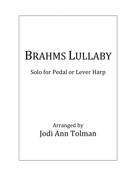 Brahms Lullaby, Harp Solo