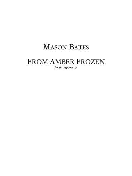 From Amber Frozen (score and parts)