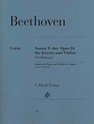 Book cover for Sonata for Piano and Violin in F Major Op. 24 (Spring Sonata)