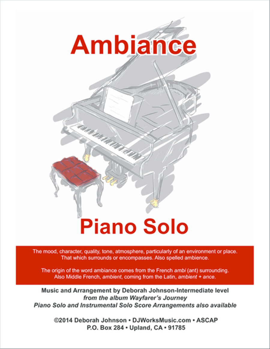 Ambiance Piano Solo Guitar scores gallery preview page 1