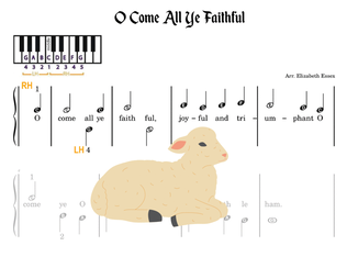 Book cover for O Come All Ye Faithful - Pre-Staff Alpha Notes