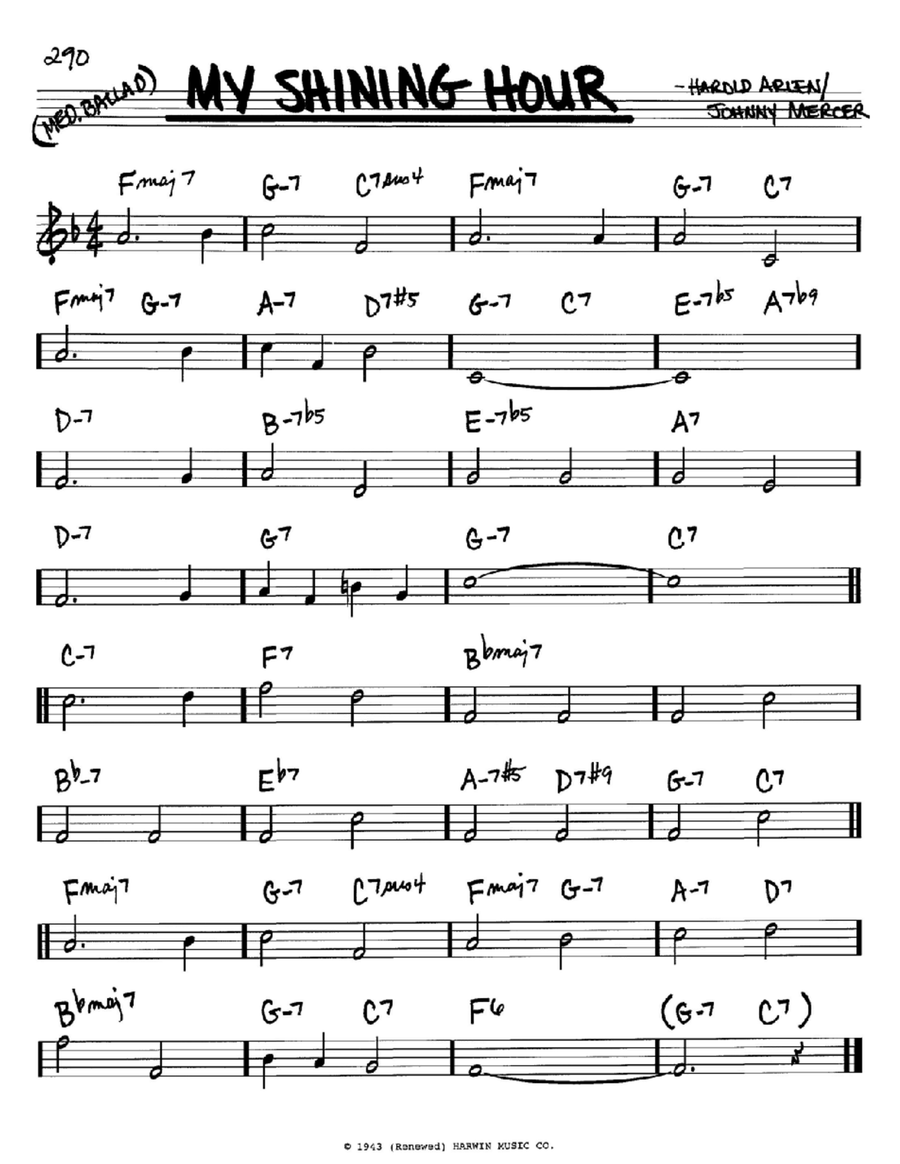 My Shining Hour B-Flat Instrument scores gallery preview page 1