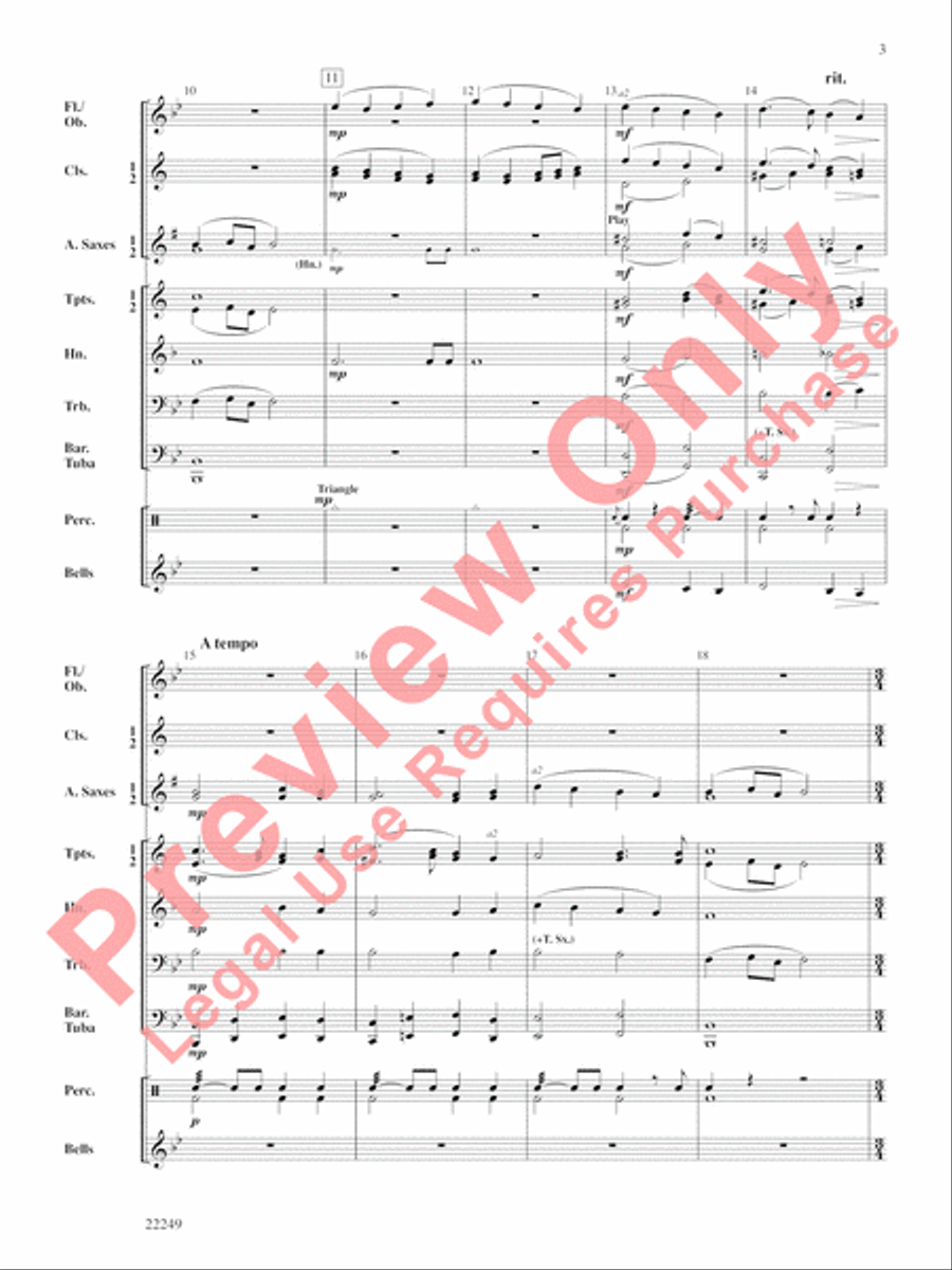 All Through the Silent Night Concert Band scores gallery preview page 4