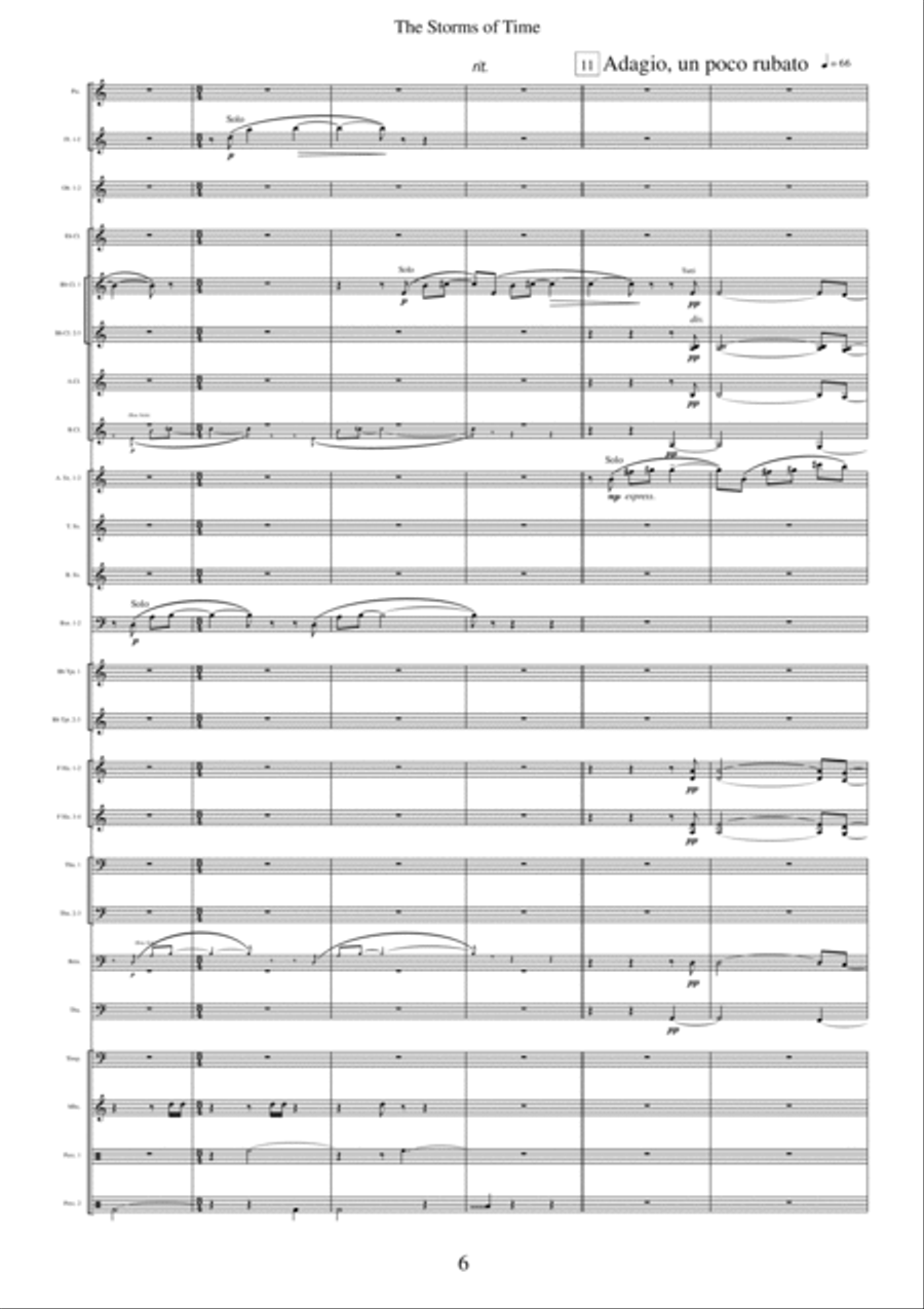 The Storms of Time Concert Band scores gallery preview page 6